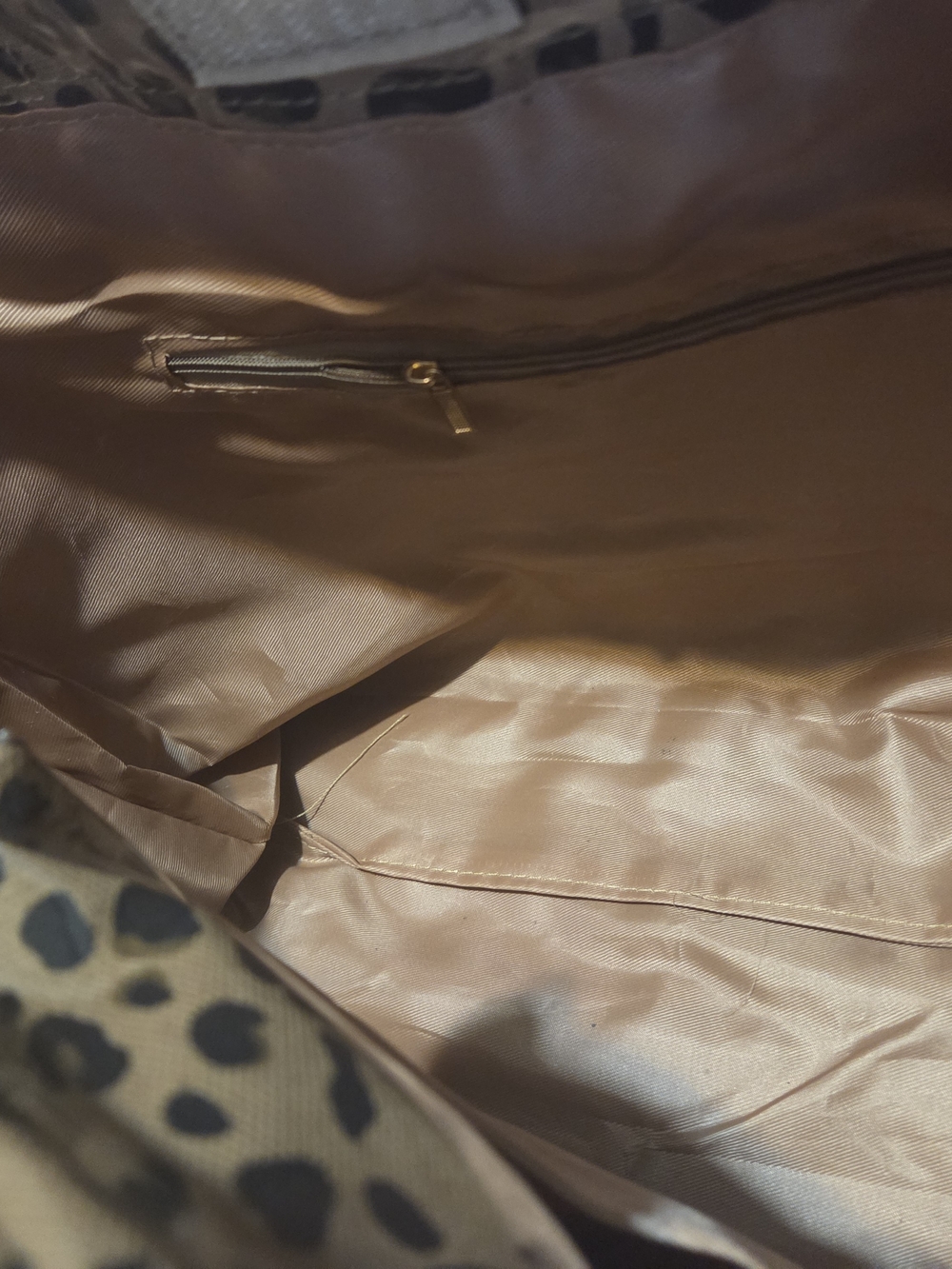 Leopard Print Tote Bag - Brown/Black - Picture 6 of 9